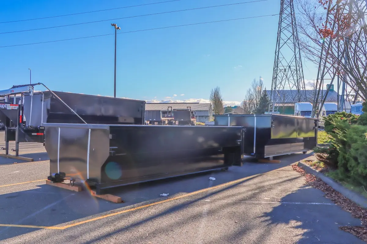 Roll-off dumpster ready for waste disposal at job site for Roofing Dumpster Rental in Champlin